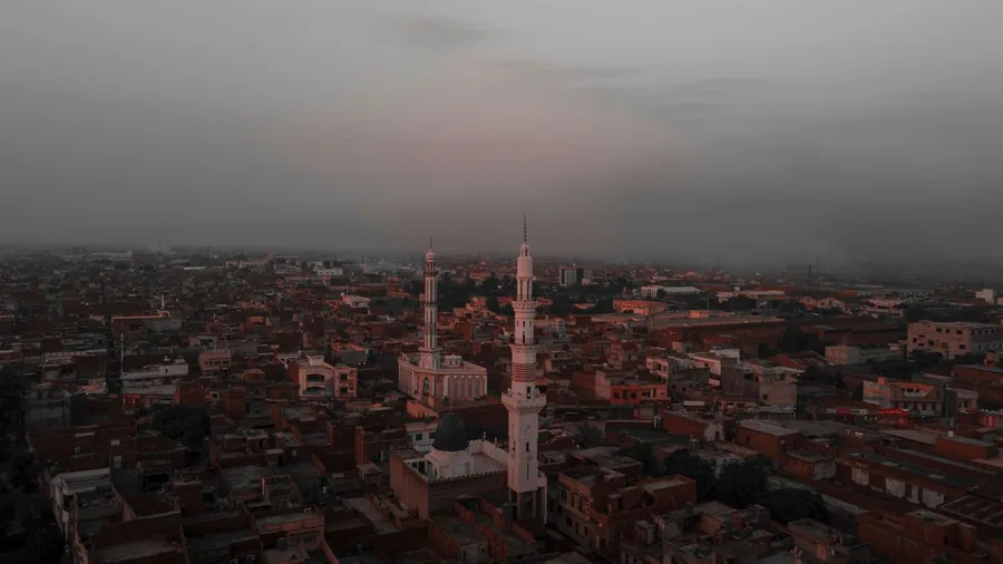 Gujranwala cityscape at dusk
